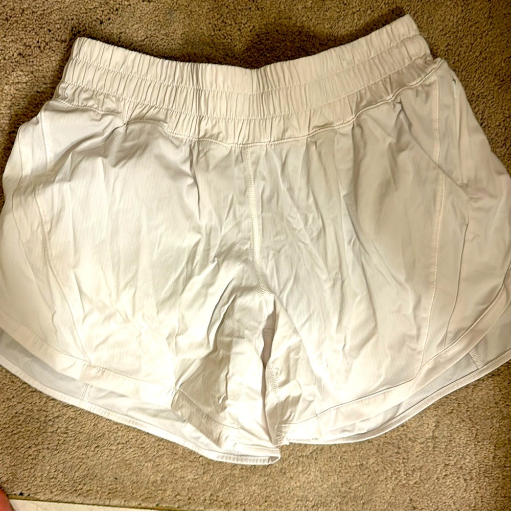 White Lululemon shorts